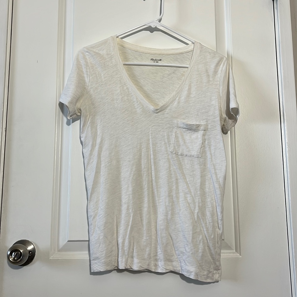 V-neck tee with pocket Madewell